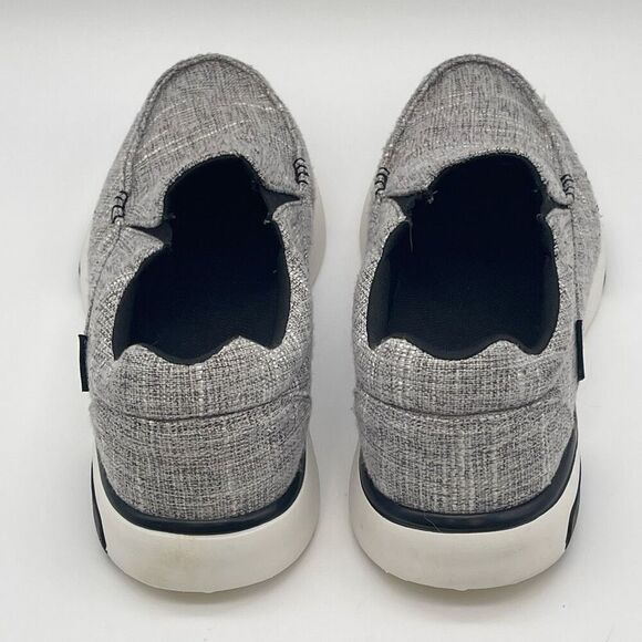 ORTHOCOMFOOT Boat Shoes Mens Size 12 Heather Gray Slip-On Loafers Comfort Canvas - Picture 4 of 16